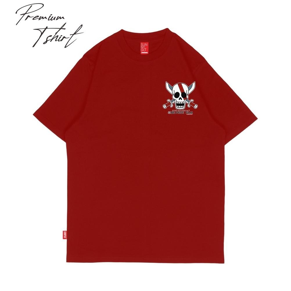 Original Sunnygo Baju Kaos One Piece Film Red Akagami No Shanks Maroon | Tshirt Anime One Piece Shan