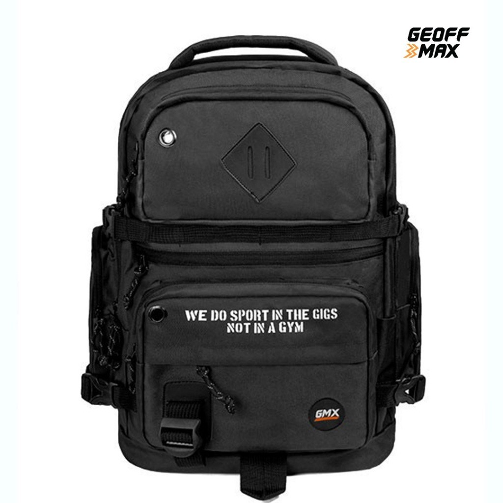 ORIGINAL Geoff Max - Arlos Black - Backpack Tas Ransel Pria Wanita Tas Sekolah Kuliah