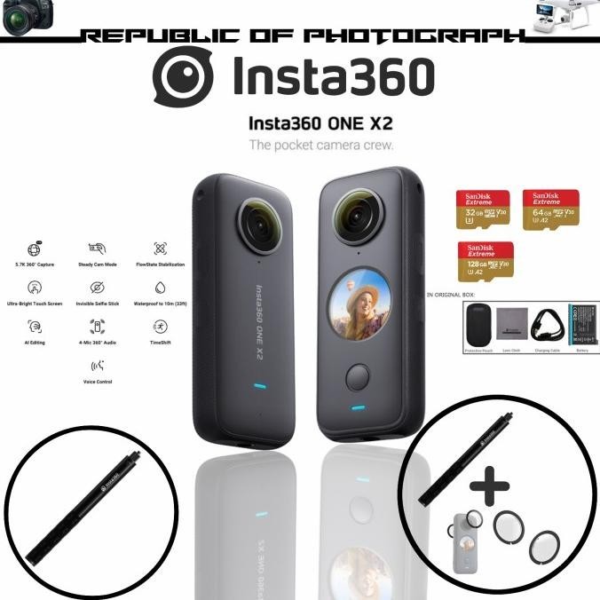 Insta360 one X2 / Insta 360 One X2/ Kamera 360 Insta One X2 Resmi