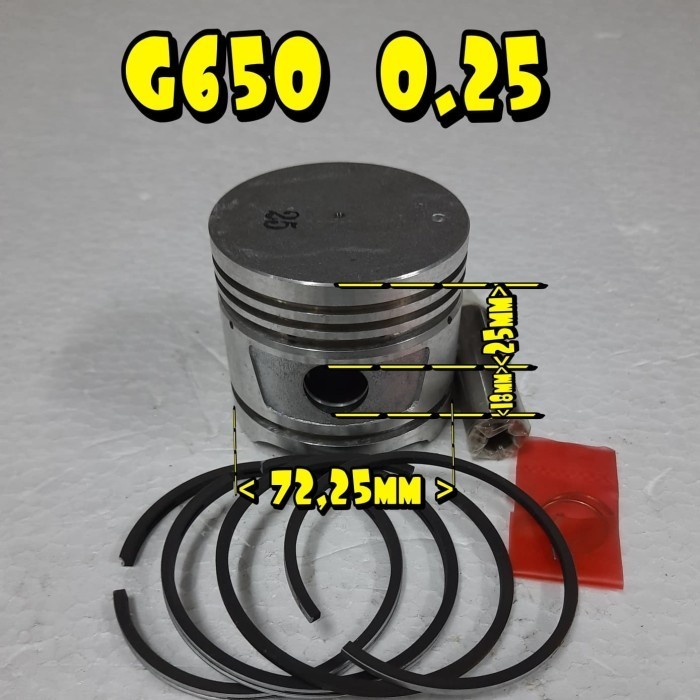 >*>*>*>*] G650 0.25 Piston Ring Pen Mitsubishi G-650 G 650 025 - 72.25 - 25 - 18