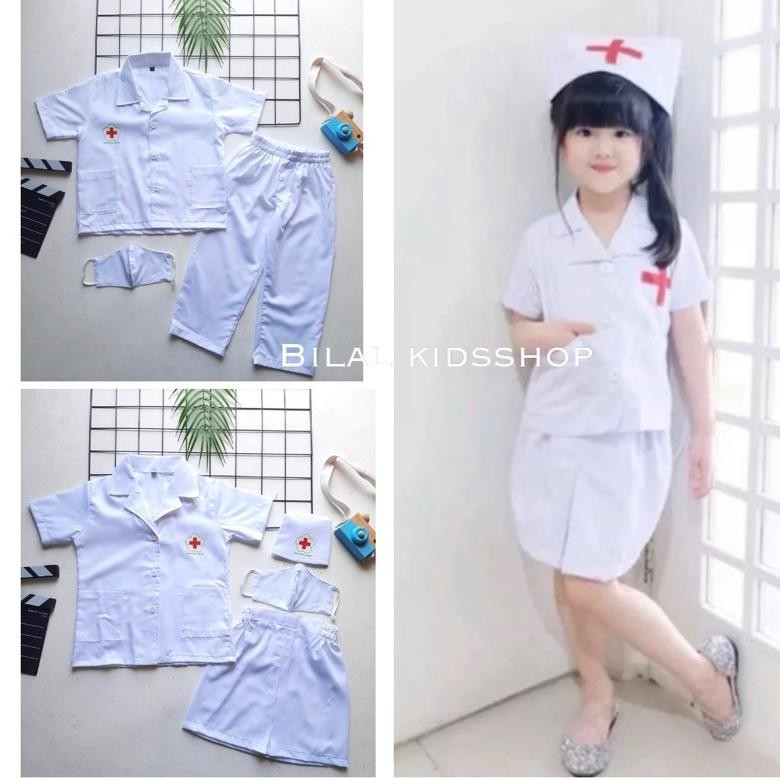 VIRAL BAJU DOKTER ANAK/KOSTUM DOKTER ANAK 1-6th/BAJU DOKTER KECIL ANAK ia-76