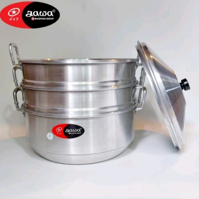 Langseng Dandang Kukus Serbaguna Ukuran 40Cm Susun 3 Jawa Maspion