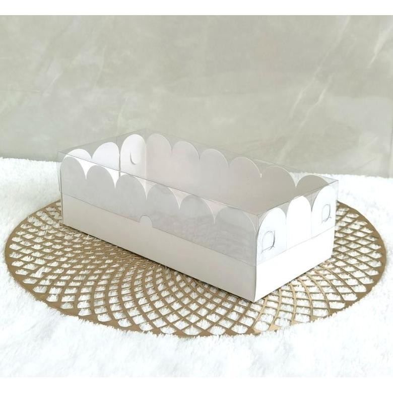 

TERMURAH BOX MIKA PUTIH - DUS KUE - KOTAK - KARDUS 25x12x8 (ISI : 10 PCS) To94