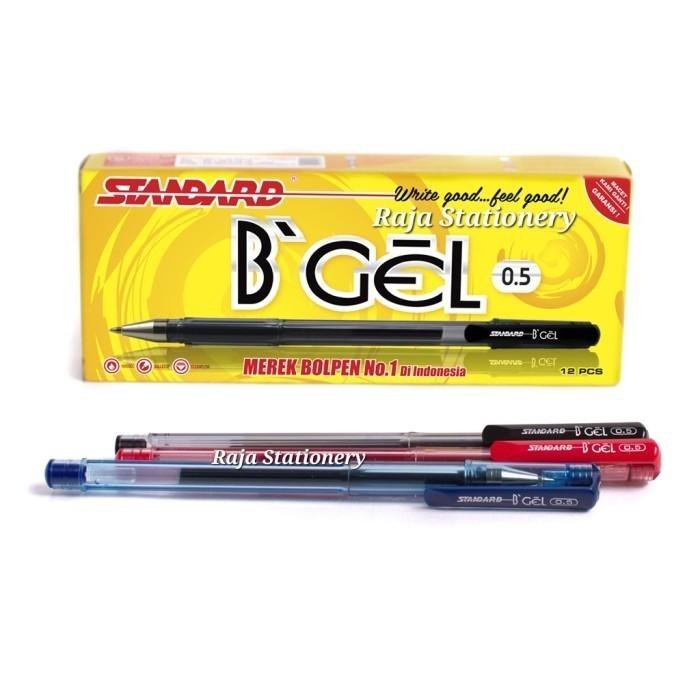 

STANDARD GEL PEN BGEL 0.5 0.7 BLACK BLUE PEN STANDARD BGEL [12PCS] Import