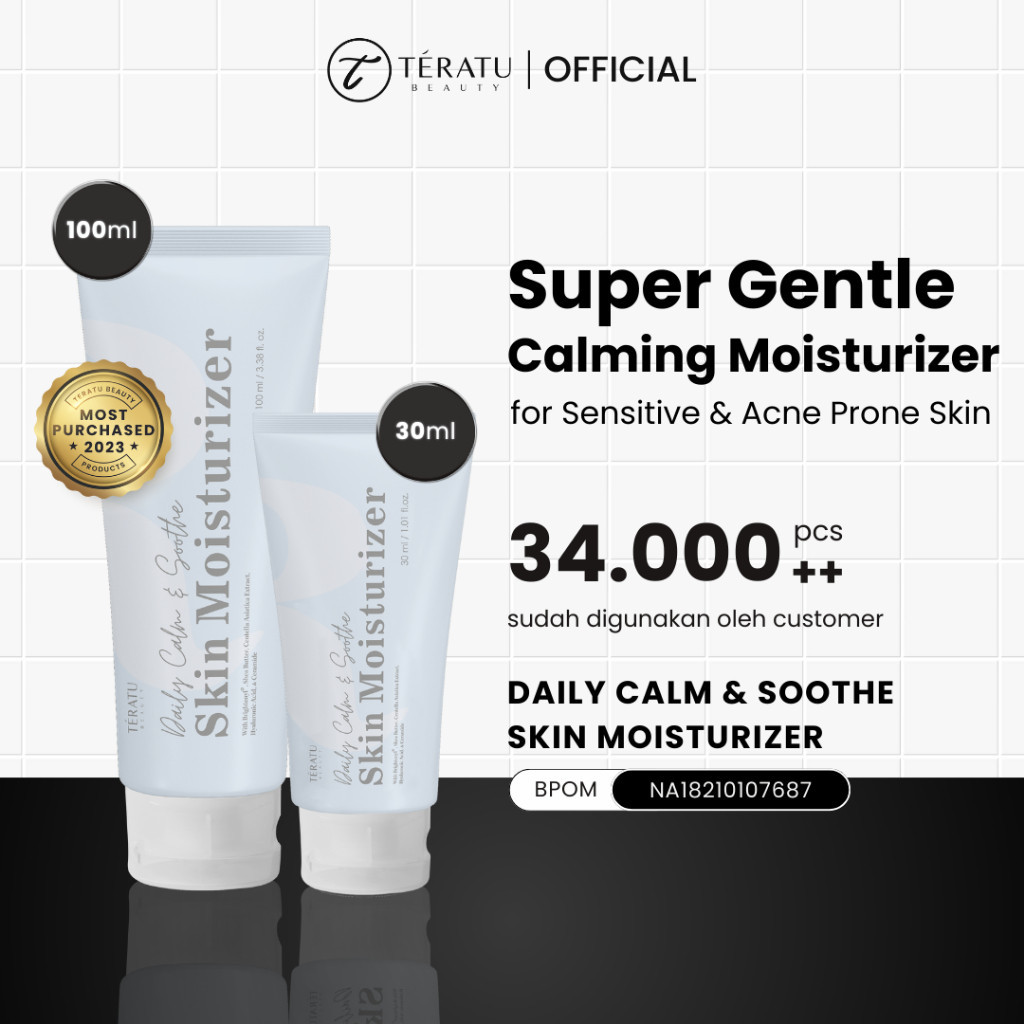 Teratu Beauty Daily Calm & Soothe Skin Moisturizer (Melembabkan & Memper Skin Barrier Kulit Kering,
