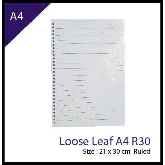 

DISKON LOOSE LEAF A4 RING 30 GARIS !!!!!