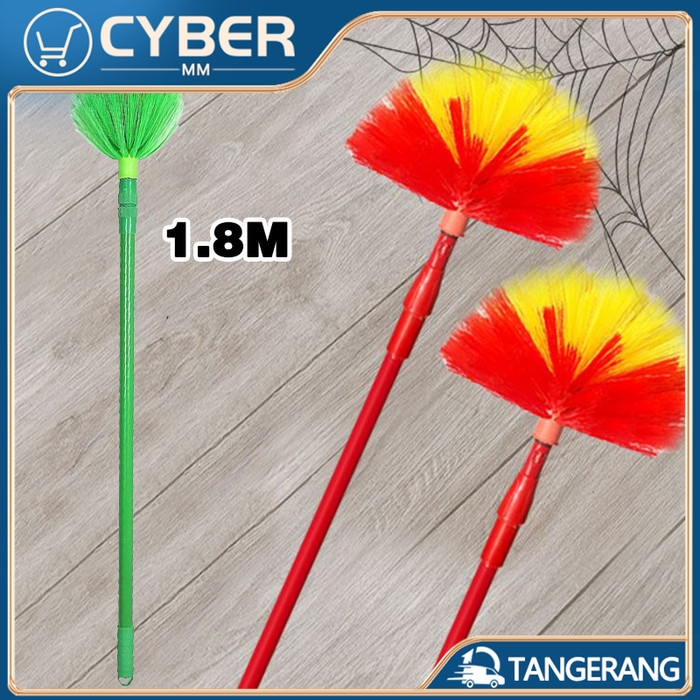 1.8m Sapu Sawang Plafon Panjang Retractable Sapu Laba Laba Sapu Plafon K02