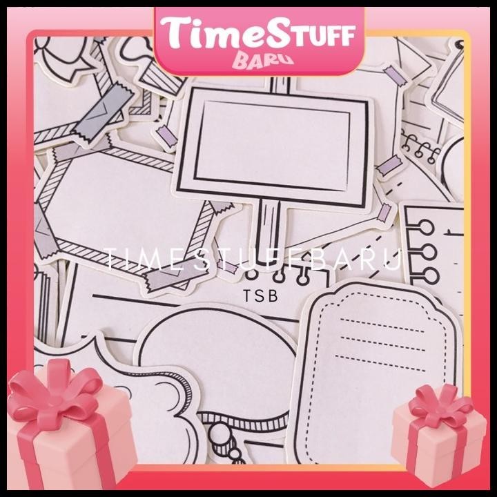 

TERMURAH TSB 25 PCS B & W STICKERS AESTHETIC STICKY NOTES THEME MEMO REMIND !!!