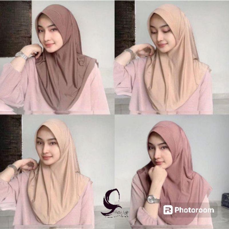 jilbab bergo sport hamidah nutup dada size M logo putri hijab