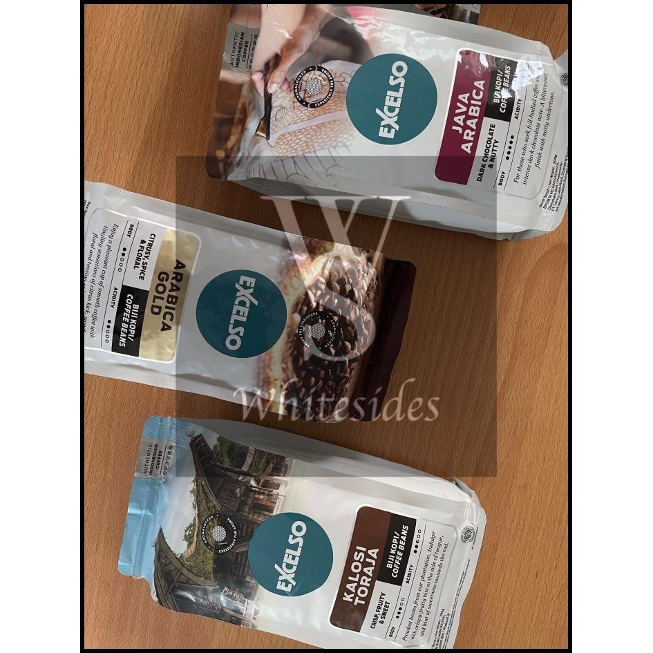 

GRATIS ONGKIR EXCELSO WHOLE BEAN / BUBUK 200GR ARABICA ROBUSTA SUMATRA JAVA LUWAK !!!!