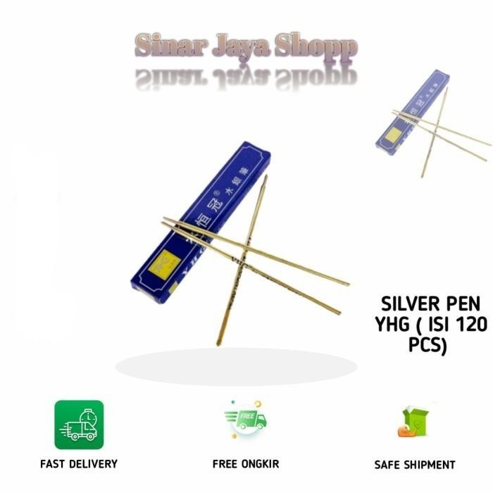

Silver Pen YHG / Pen Silver YHG ( 1 Box Isi 120 Pcs ) Import