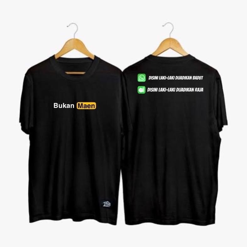 Terbaru Kaos Mi Chat 02 T-Shirt Kata Kata Mi Chat Unik Premium Pria Wanita Terbaru