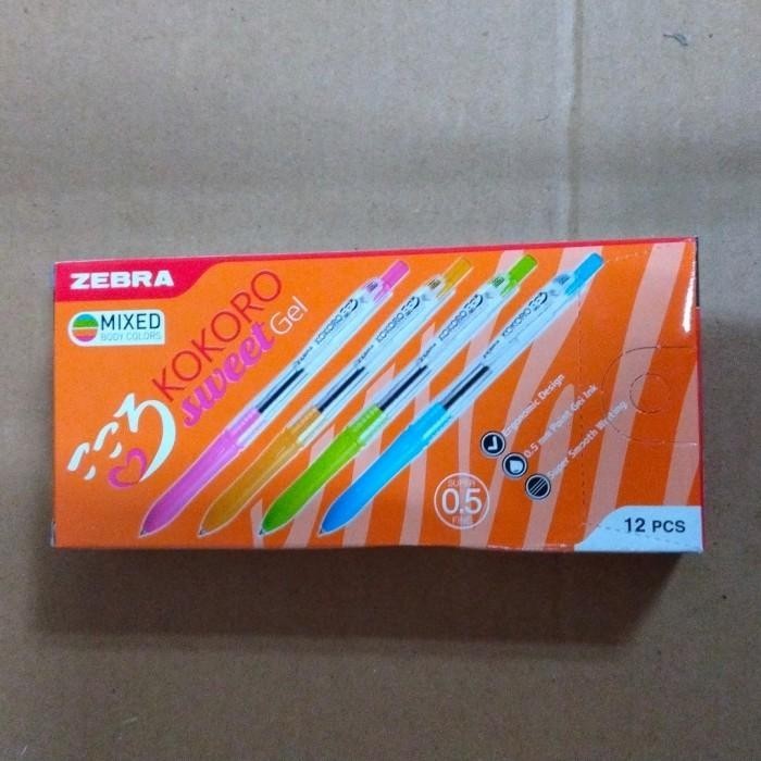 

Pen / Ballpoint Zebra Kokoro 0,5 Hitam per lusin Import