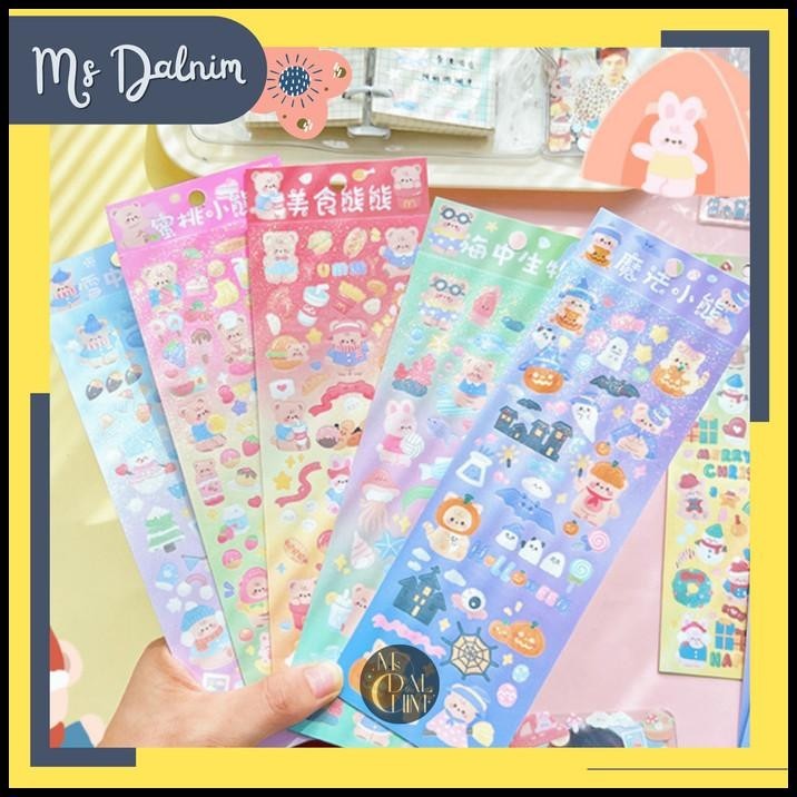 

HOT DEAL STIKER HEWAN HALLOWEEN LUCU UNIK ANIMAL CUTE BEAR WINTER STICKER ST128 !!!!!