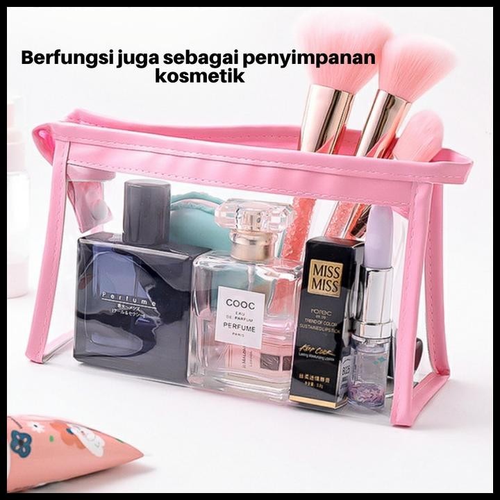 

TERBARU TEMPAT KOTAK TEPAK PENSIL TRANSPARAN KOREA TAS MAKE UP KOSMETIK PC0013