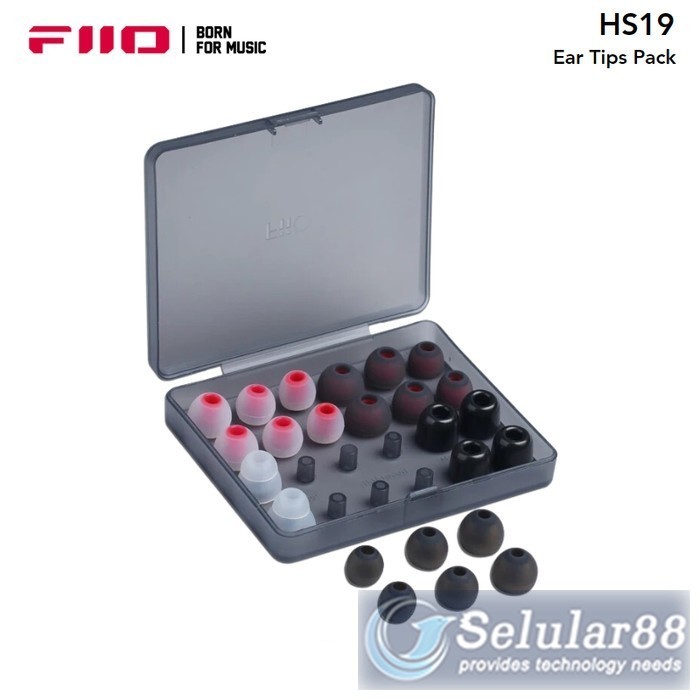 FiiO HS19 Eartips Silicone Ear Tips Karet Silikon Headset Earphone ORI
