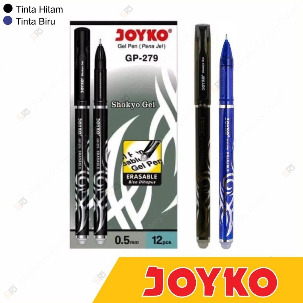 

12 Pcs Pen Gel Erasable Joyko Gp 279 - Shokyo Bisa Dihapus