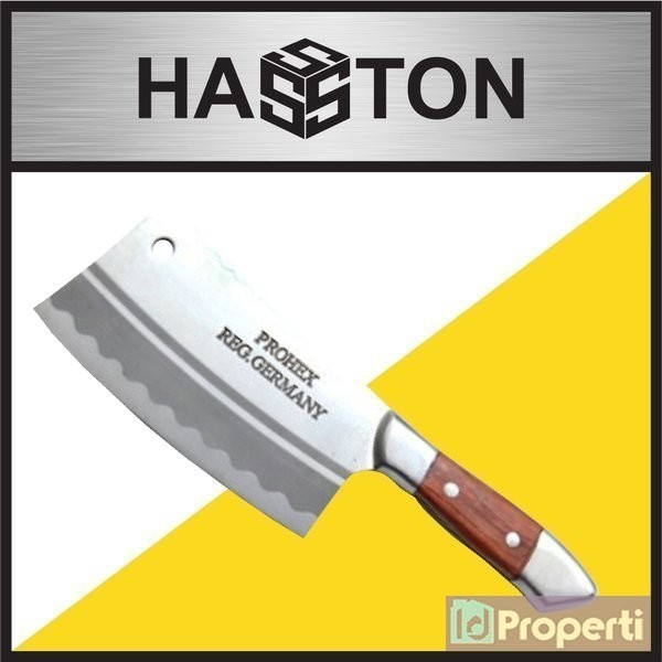 Hasston 3020-012 Pisau Cincang Daging 28cm Golok Parang Baja Stainless