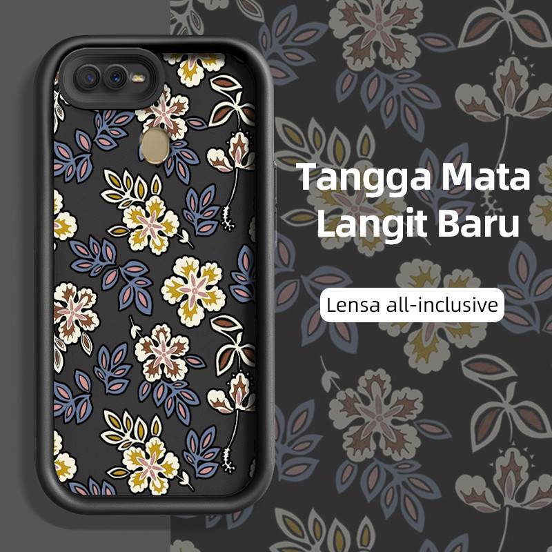 Casing Hp OPPO A7 A5s A12 A12S A11k A5 A3s A12E Realme C1 Case Casing ponsel pola Peach Blossom Soft