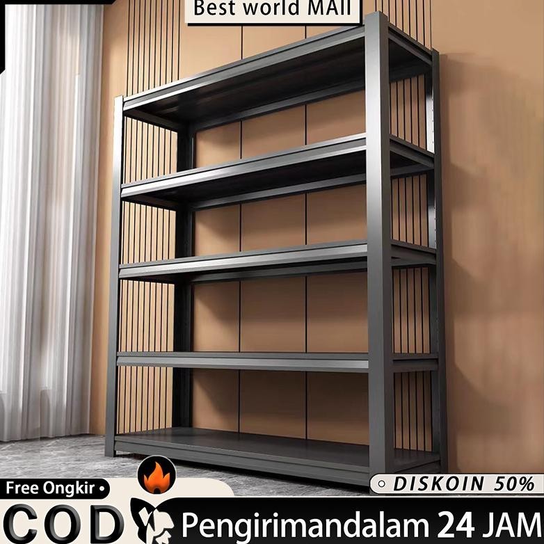 Rak Besi Siku Lubang Rak Tingkat Rak Besi serbaguna  Rak Gudang Serbaguna Besi100%