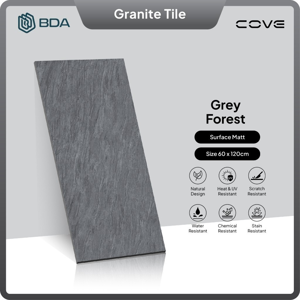 BDA Granite Tile Keramik Kamar Mandi Keramik Lantai Kamar Mandi Granit Kamar Mandi Granit 120x60 Gra