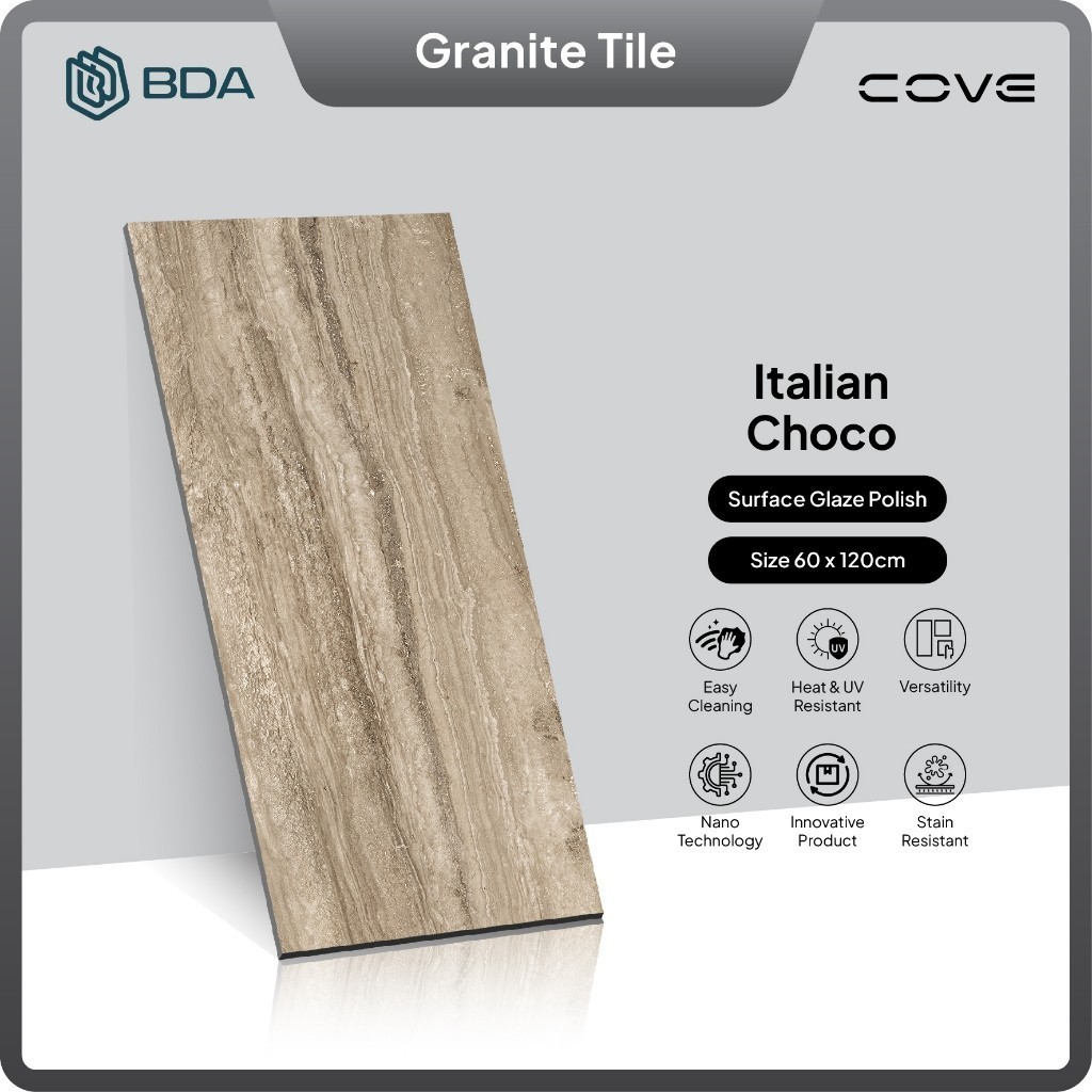 BDA Granite Tile Granit 120X60 Granit 60x120 Keramik Lantai Keramik Dinding Italian Choco
