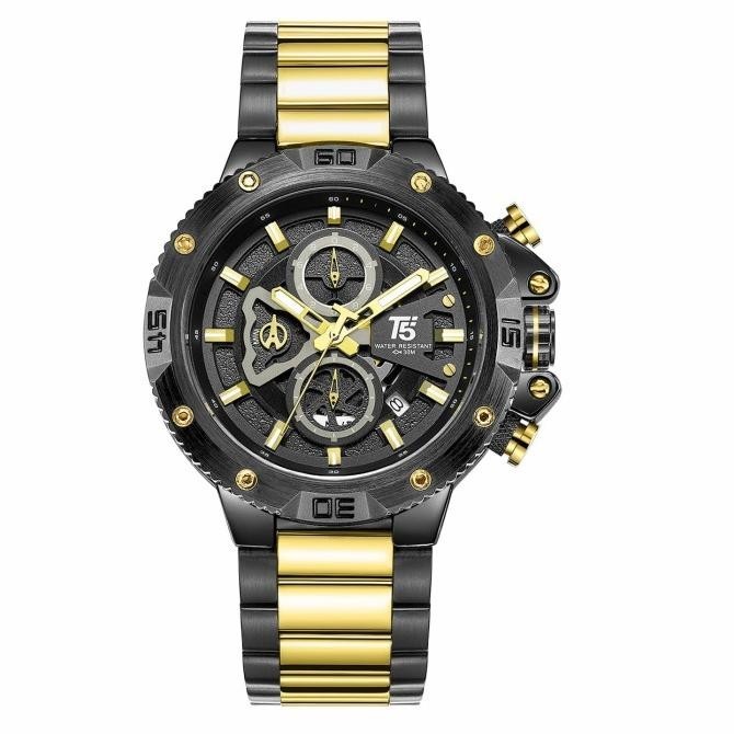 Jam Tangan Pria Original T5 H 3705G Silver