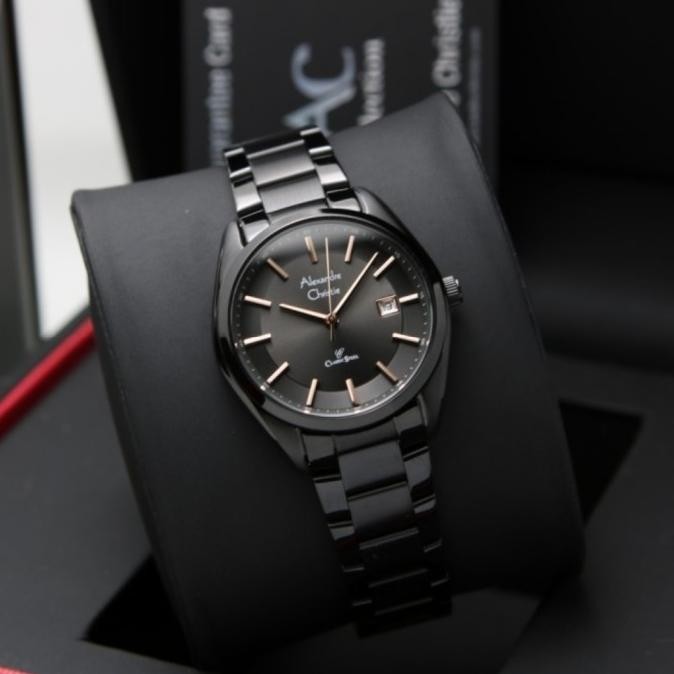 Jam Tangan Alexandre Christie Wanita Original AC8648 Black List Rose