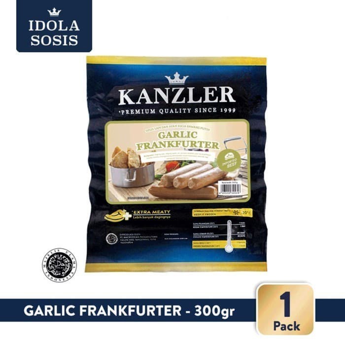 

Silahkan Order] Sosis Kanzler Garlic Frankfurter 300gr