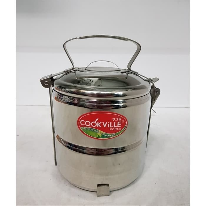 Rantang Stainless Cookville Susun 2 16 Cm / Rantang Makan Stainless