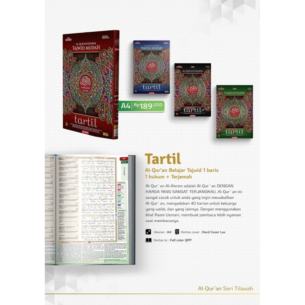 

Al Quran Tartil Cordoba Uk A4, Alquran Tajwid At Tartil Terjemah Latin