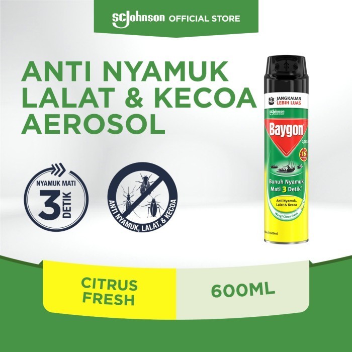 Baygon Aerosol Citrus Fresh 600ml