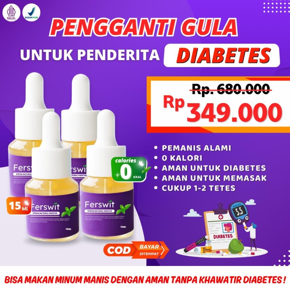 

Ferswit Stevia Alami Paket Bundling 4 Botol Ulalala