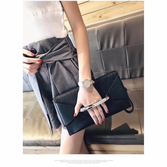 TAS CLUTCH FASHION/PESTA WANITA ELEGAN MEWAH KULIT SERIES IMPORT
