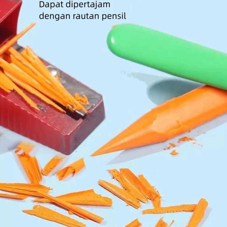 

[Promo][Cod][Gratis Ongkir] Crayon Set Viral Anak Anti Air | Anti Patah Isi 12-36 Pcs