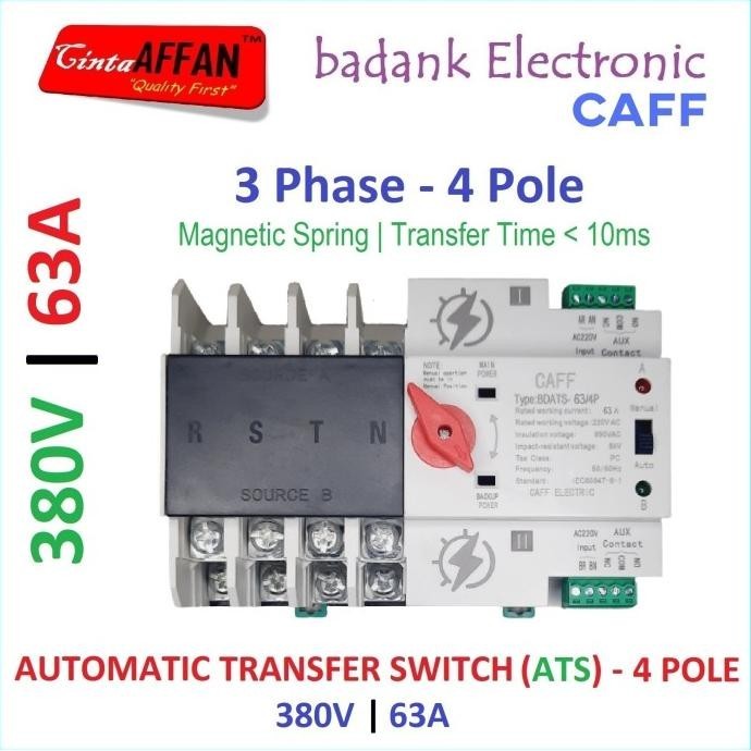 ATS 3 Phase 63A 4P 380V Automatic Transfer Switch (PLN - Genset)