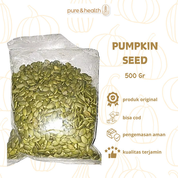 

Pumkin Seed Organic 500 Gr Biji Labu Pepita Kupas Natural Food