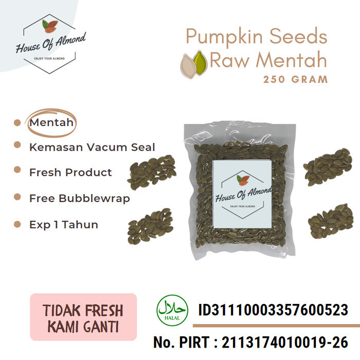 

Pumpkin Seeds 250Gr (Mentah) Biji Labu