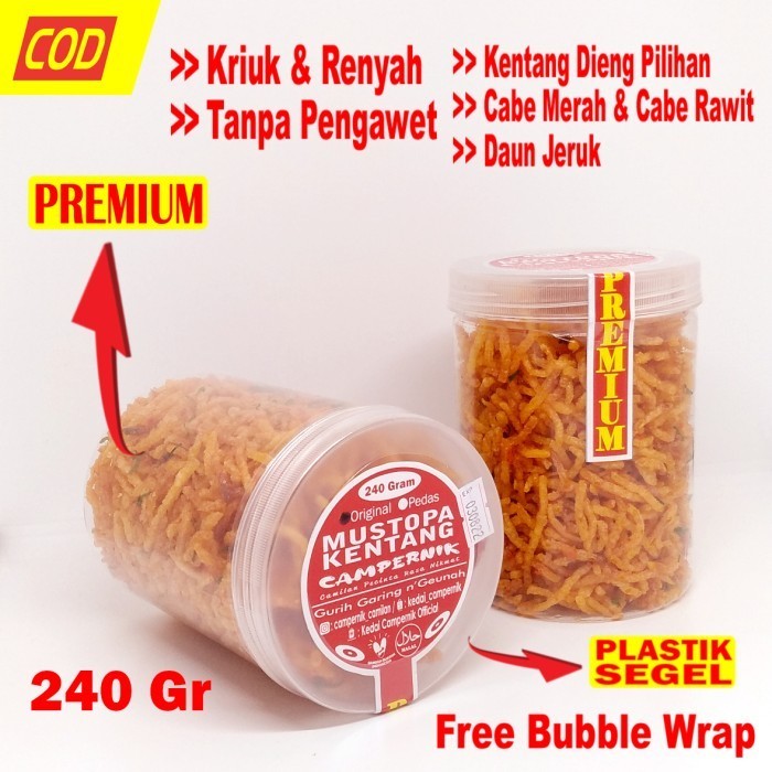 

Kentang Mustofa Mustopa Kering Kentang Campernik 240 Gram Bekal Umroh