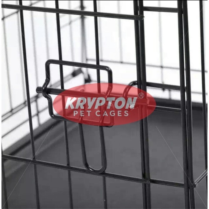 Kandang Besi Lipat 60Cm Kucing Anjing Kelinci Tingkat Besar Tebal