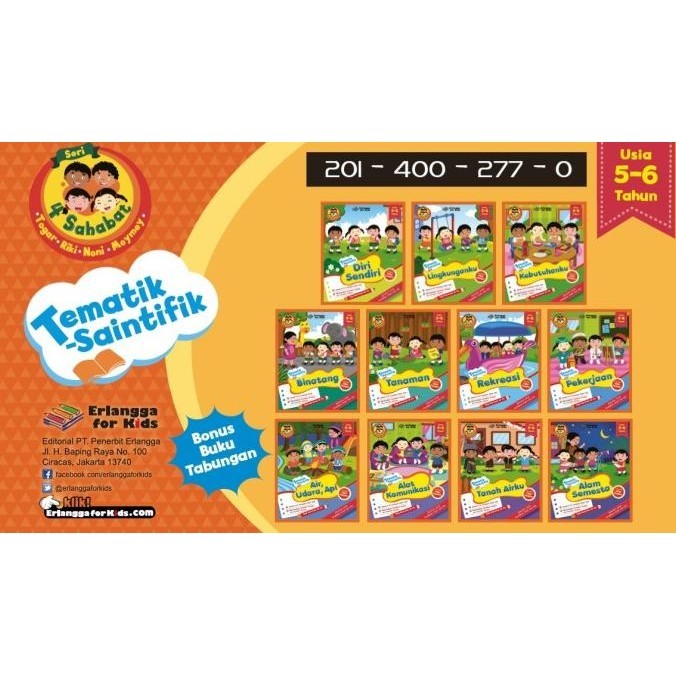[Baru] Paket Seri 4Sahabat-Tematik Saintifik 5-6Th