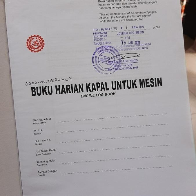 [New] Buku Jurnal Dek / Log Book Deck