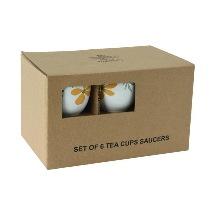 [New] Informa - Appetite Set 6 Pcs Pallete Felicia Cangkir & Saucer - Kuning