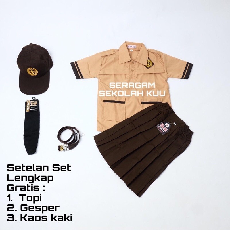 Seragam Sekolah Sd Smp Sma Laki Cewek 1Set Pakaian Cowok Biru Pria Lengkap Kelas 1 Sragam Sekollah P