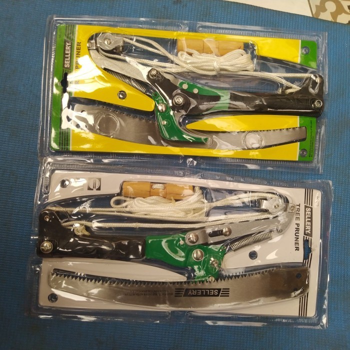 Gunting Dahan Baja Karbon Ranting Pohon Tali Panjang