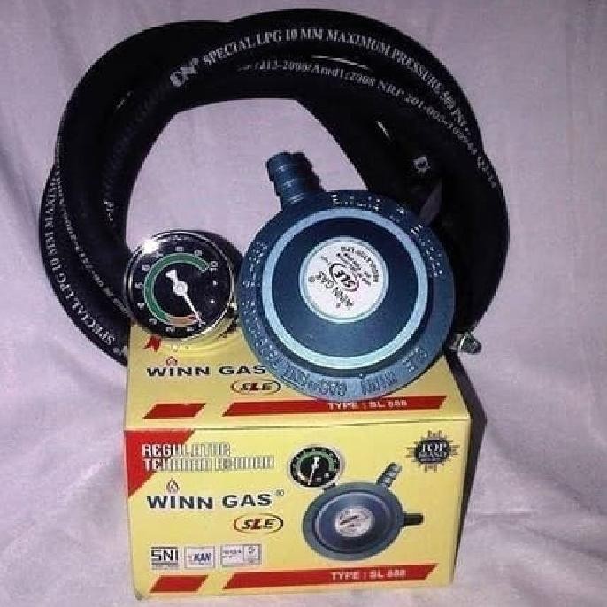 [Cod] Regulator Gas Pertamina Sle 888 Matic Selang Lapis Iso 9001 2008 Asli