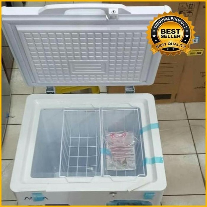 Chest Freezer Box Aqua Aqf 100W 100Liter Garansi Resmi Original Best