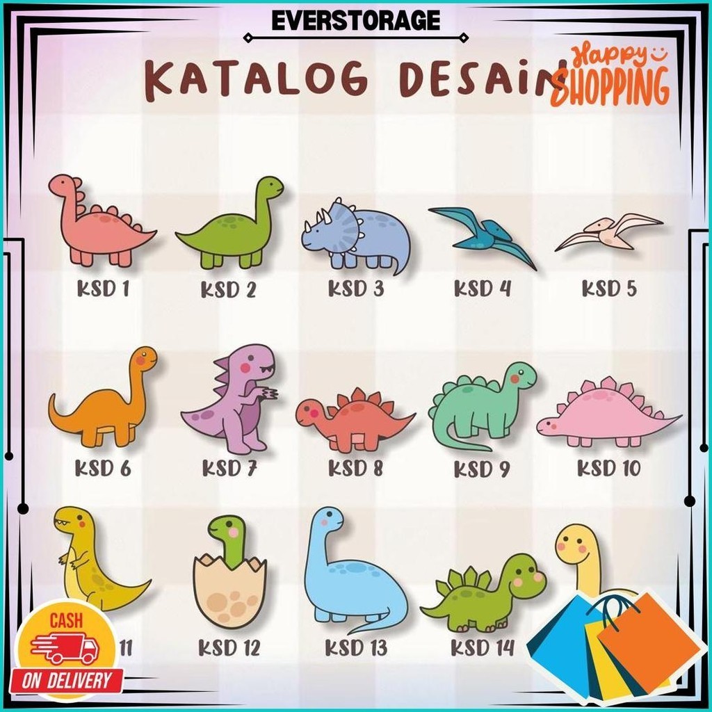 

(40 - 60 Pcs) Stiker Nama Dinosaurus\Stiker Label Nama Cute/Waterproff Stiker/Murah/Cutting Stiker Promo