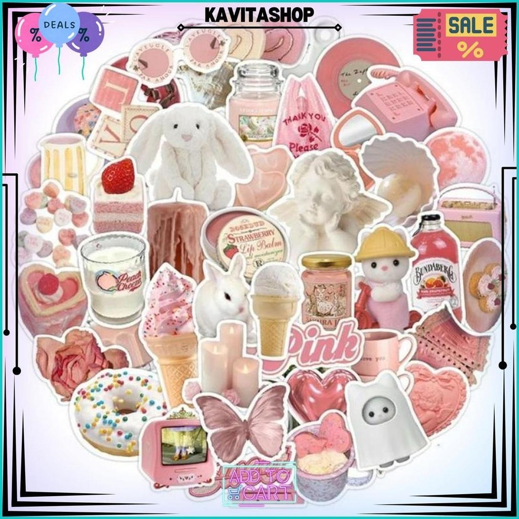 

Stiker Pack Pink Style 260046- Stiker Aesthetic Keren Imut Laptop, Aksesoris Hp, Anti Air, Motif, Helm, Tumbler, Koper, Kulkas Gratis Ongkir