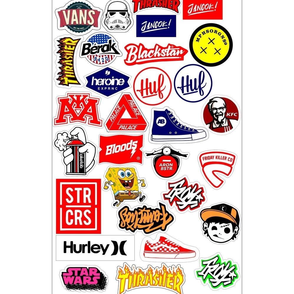 

Paket Mini Isi 117Pcs Bahan Graftac Waterproof Stiker Brand Band Metal Rock Stripping Racing Decal Tumblr Po Art Gratis Ongkir
